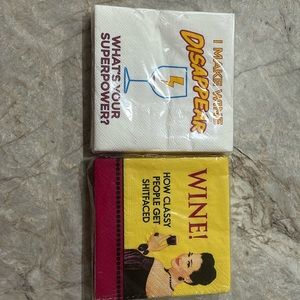 Wine themed napkins